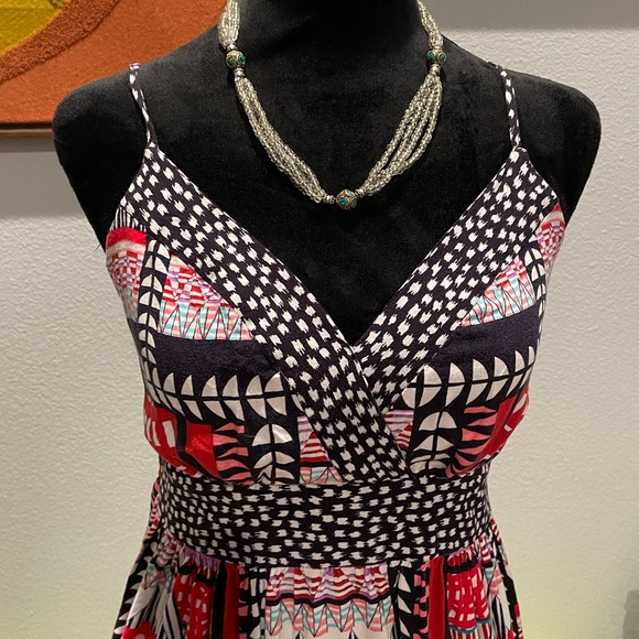 Xhilaration |.Medium | Multi-Color Print | Spaghetti Strap Maxi Dress - Picture 5 of 7